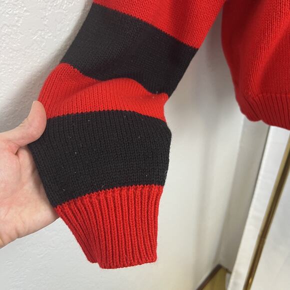 VTG Mickey & Co Sweater Adult Large Red Knit Mickey Mouse 90s Disneycore Retro - Picture 3 of 11